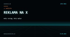 Grafika notatnika: reklama na X (Twitterze)