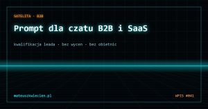 Okładka: prompt dla czatu B2B, SaaS i agencji – kwalifikacja leada