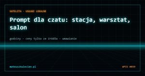 Okładka: prompt dla czatu w usługach lokalnych – stacja benzynowa, warsztat, salon